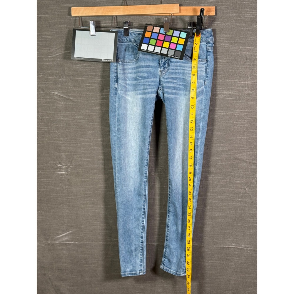 American Eagle Super Low Rise Jegging Light Wash Blue Denim Jeans Size 4 Short - Picture 2 of 16